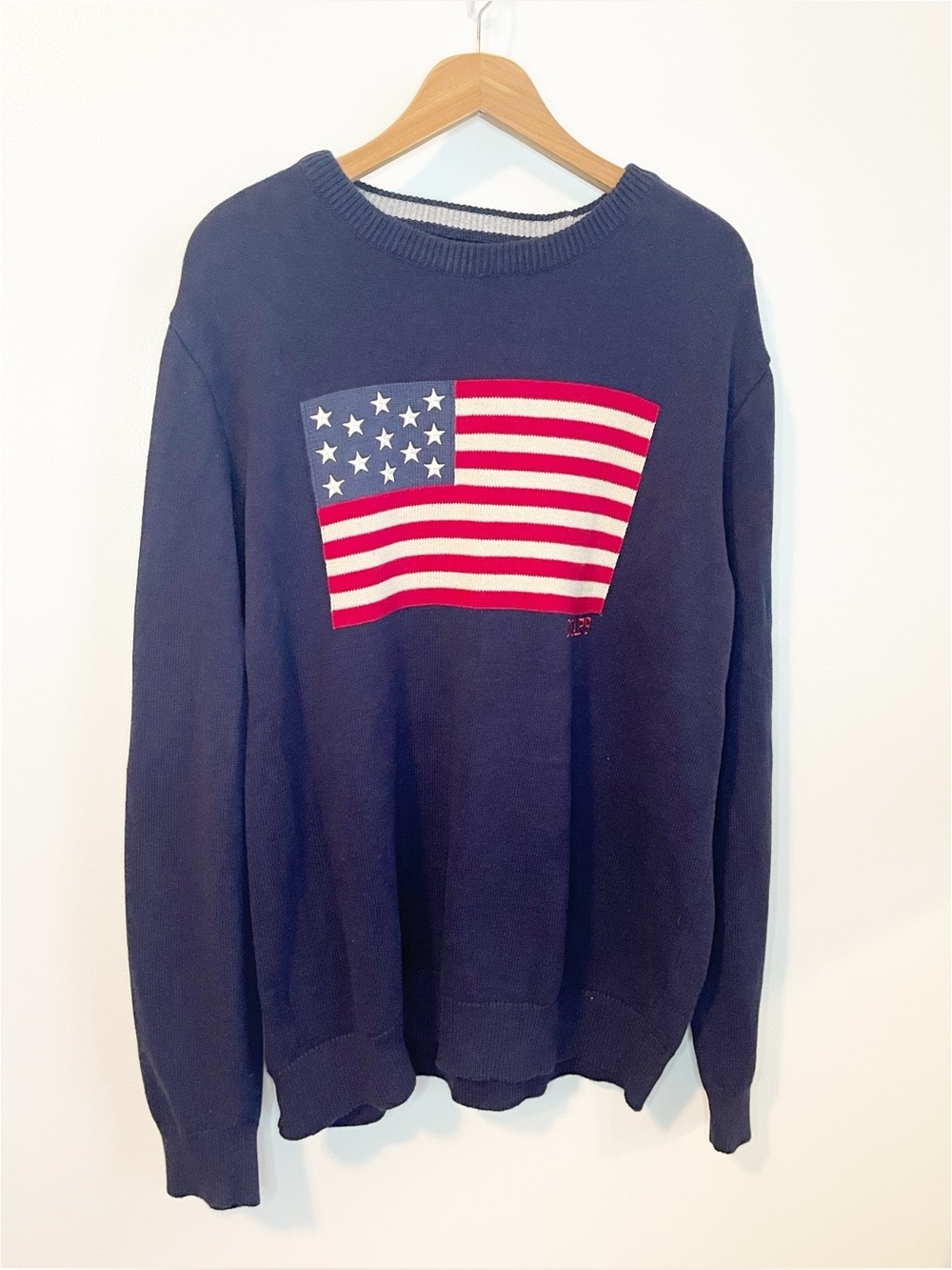 Chaps Men's American Flag Crewneck Sweater